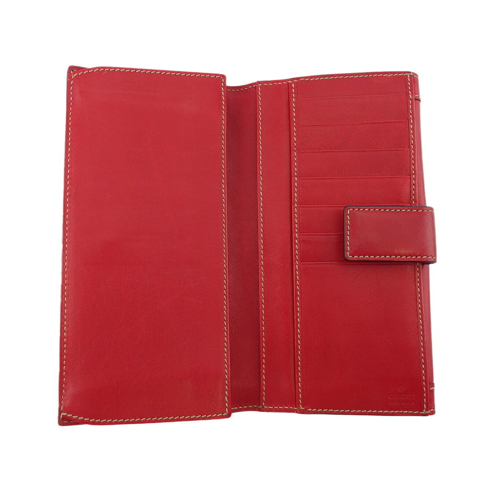 Gucci Bits Wallet Red Long Hexagonal Leather - image 5